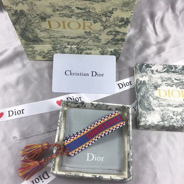 Dior飾品 迪奧經典熱銷款刺繡針織手環 迪奧DIOR編織伸縮流蘇手繩  zgd1225